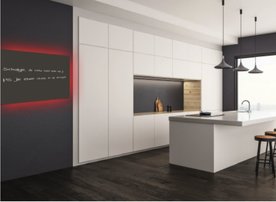 ECAGSZ60-60-400 Ecaros Frameless Zwart Mat Glaspaneel ( krijtbord)